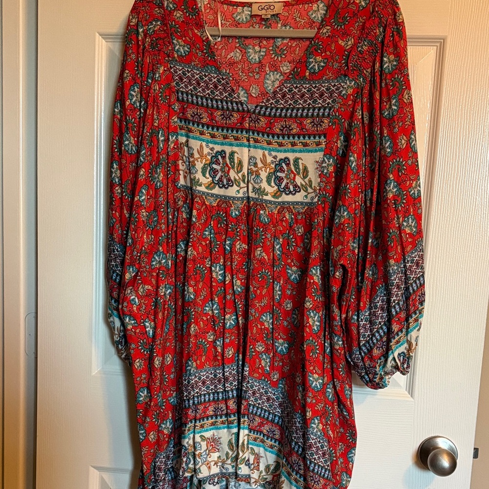 Vibrant Floral Bohemian tunic